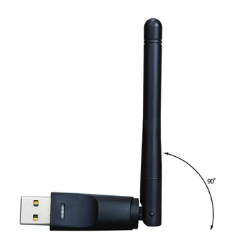 Besegad RT5370 150Mbps 2,4 GHz Otočná WLAN Bezdrátová Síťová Karta WIFI Adaptér USB Dongle Stick Anténa Konektor pro PC
