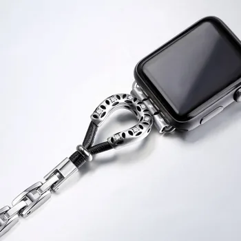 Pro Apple Watch 4 Náramek Nastavitelná Náhradní Nerezové Oceli, Kožený Řemínek Unikátní Diamantový Design Pro Apple Series 3 2 1