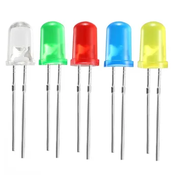 1000ks 5mm LED diodové Světlo Nejrůznějších Kit DIY Led Sada Bílá Žlutá Červená Zelená Modrá elektronické diy kit