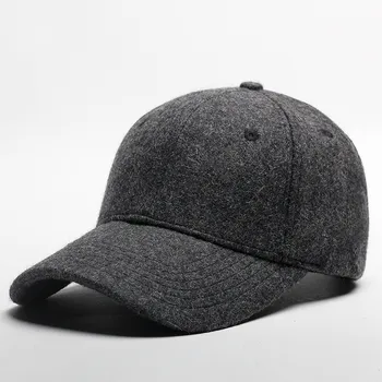 2019 podzimní a zimní vlněné teplé baseball cap muži plus sametové zahušťování klobouk venkovní teplou čepici