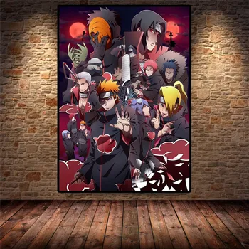 Moderní Umění Plakátu Anime Naruto Plátno, Malba a Tisk Nástěnné Vytisknout Plakát na Zeď Home Obývací Pokoj Nástěnné Dekorace, Malování