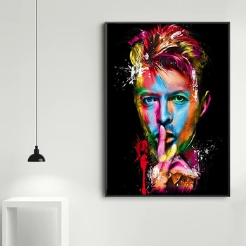David Bowie Pop Legendární Zpěvák Velká Hvězda Plakáty a Tisky, Malířské Plátno Cuadros Umění Zdi Obraz Obývací Pokoj Dekor