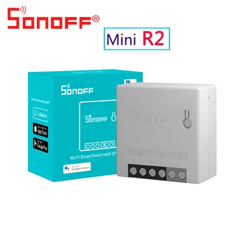 Nové SONOFF Mini R2 Wifi Inteligentní Vypínač eWeLink APLIKACE Časovač Dálkového Ovládání Dvou Způsob, jak DIY Přepínače Pracují S Alexa Google Domov