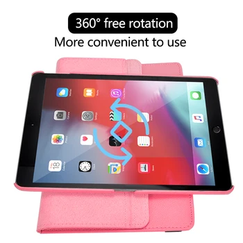360 Stupňů Rotující PU Kožené Flip Kryt Případu Krásné Daisy Pro iPad 7. Generace Případě, Chytrý Tablet Pro iPad Mini 5 4 3 2 Air