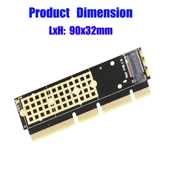M. 2 NGFF NVMe SSD NA PCIE 3.0 X16/X8/X4 adaptér s chladič pro 1U/2U server a nízký profil PC