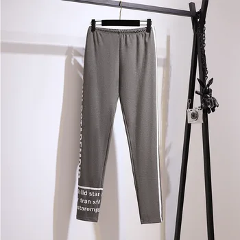 Nové Dámské Podzim Zima Plus Velikosti Sportovní Tužka Kalhoty Pro Ženy Velké Slim Elastické Černé Print Běžecké Kalhoty 4XL 5XL 6XL 7XL