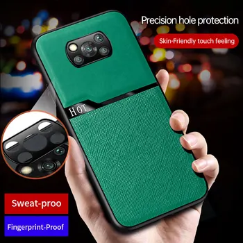 KEYSION Módní Telefon Pouzdro pro Xiaomi POCO X3 NFC Sestřih PU Kůže Zadní Kryt pro POCO X3 NFC POCO F2 Pro