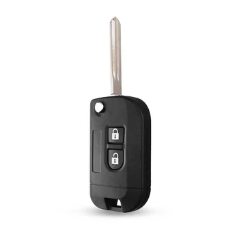 KEYYOU Pro Nissan Qashqai, Primera Micra Navara Almera Poznámka Sunny Flip Skládací Dálkový Klíč Shell Pronájem Případě Fob Kryt 2 Tlačítka
