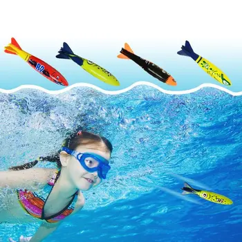 4ks/Set Potápění Torpédo pod Vodou Bazén, Hraje Toy Venkovní Sportovní Tréninkový Nástroj pro Dítě, Děti, Koupání Hračka