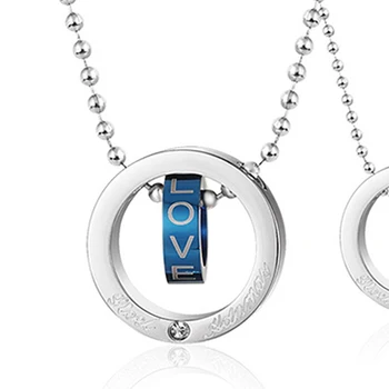 Pánské náhrdelníky z nerezové oceli módní kruh náhrdelník přívěsky 2020 Páry náhrdelník milovníci šperky pro krk Pánské doplňky