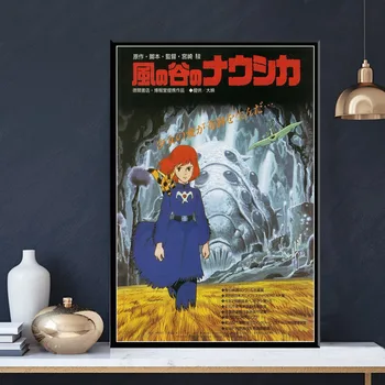 Japonsko Anime Nausicaa z Údolí Větru Filmový Plakát Tisků Malířské Plátno Umění Zeď Obrázky Pro Obývací Pokoj Domácí Dekor