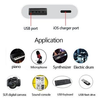 2 v 1 USB Nabíječka Adaptér pro iPhone OTG Adaptér Nabíjecí Kabel pro Přenos Dat pro iPhone iPad Klávesnice USB Flash Disk, USB 3.0
