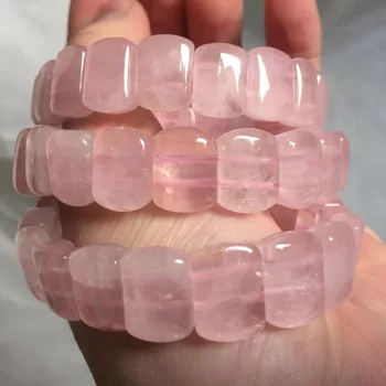 Přírodní rose quartz kámen korálky náramek přírodní energie kamene náramek okouzlující šperky pro ženu, dárek pro velkoobchod !
