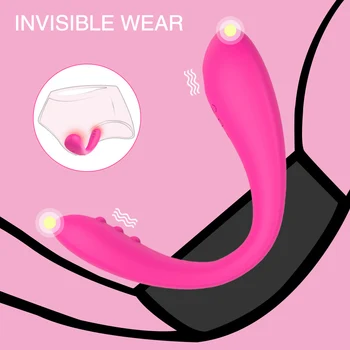 Bezdrátový Vibrátor Nositelné U Typu Kalhotky Vibrátor Flexibilní Vibrátor Dálkové Ovládání G Spot Klitoris Stimulátor Sexuální Hračky pro Ženy