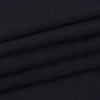 Rameno Pad Nadrozměrné T Košile Elegantní Řetěz S Hlubokým Výstřihem Černé Topy Ženy Dlouhý Rukáv Podzim 2020 Dámy Neformální Prostý Barvu Trička