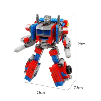 384Pcs Transformace Robot Toy Truck Model Auta Cihly Město Stavební Bloky, Sady Kit Vzdělávací Hračky pro Děti