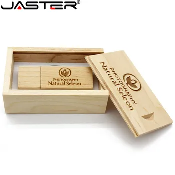 JASTER 1KS zdarma vlastní logo javorového Dřeva usb+box usb flash disk, Memory stick, flash disk 64 GB 16 GB 32 GB Fotografie svatební dar