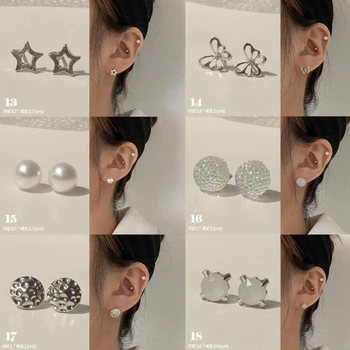 Módní Šperky Náušnice Sada Ženy korejské Pearl Geometrické Náušnice Stříbrné Barvy Prohlášení 30Pairs/Sady Brincos Náušnice pro rok 2020 NOVÉ
