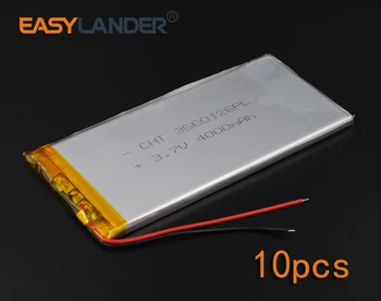 10pcs/Lot 3.7 V 4000mAh Dobíjecí li Polymer Li-ion Baterie Pro Bluetooth, Notebook, Tablet PC, elektronika bezpečnostní lampa 3560126