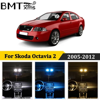 BMTxms 17Pcs Canbus Auto LED Vnitřní osvětlení Kit Pro Škoda Octavia 2 MK2 MKII Sedan A5 RS 1Z3 2005-2012 Auto Příslušenství