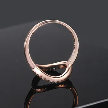 Módní 925 Sterling Silver Barva Prsten pro Ženy, Svatební Zásnubní Diamantový Prsten Šperky Kruhu Prst Prsten, Dárek k Narozeninám
