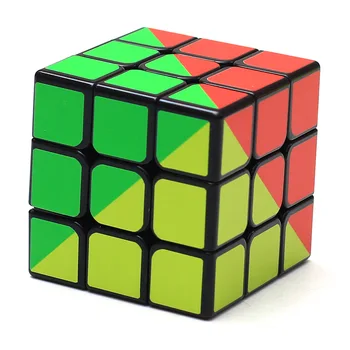 Z-kostka Duhová Typ 3x3x3 Magic Cube Puzzle Cube Inteligentní Dárek Hračky Pro Děti - Černá