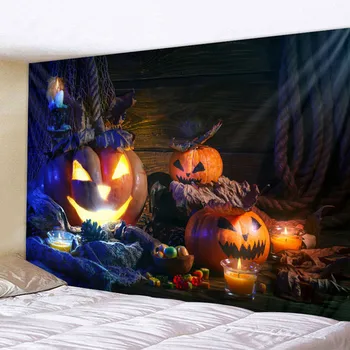 Nové Halloween Série Gobelín Dýně Tajemný Les, Měsíc, Noc Lebky Tapet Tapiserie pro lůžkový Pokoj, Obývací Pokoj na Koleji
