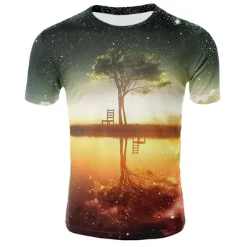 2.020 nová hvězdná obloha 3d tištěné t-shirt pánské letní ležérní pánské t-shirt topy