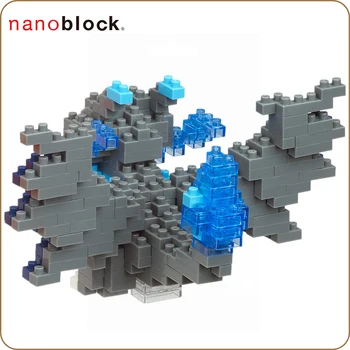 NanoBlock Pokemon NBPM-057 Mega Charizard X Kawada 200 Ks Anime Diamond Mini Stavební Bloky Kreativní Hračky Pro Chlapce