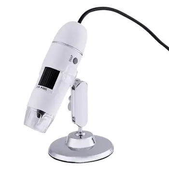 USB Digitální Mikroskop 1000X 800X 8 LED 2MP Digitální Mikroskop Endoskop Lupa, Fotoaparát+Lift Stand+Kalibrační Pravítko
