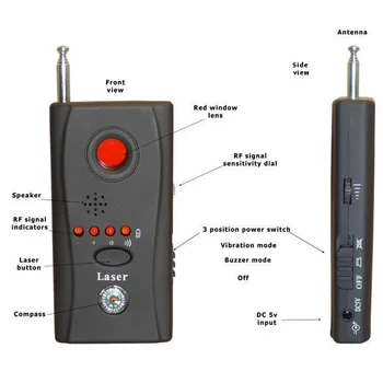 Topvico celou Řadu Anti - Spy Bug Detector CC308 Mini Bezdrátové Kamery Skryté Signálu GSM Zařízení Finder Soukromí, Chránit Bezpečnost