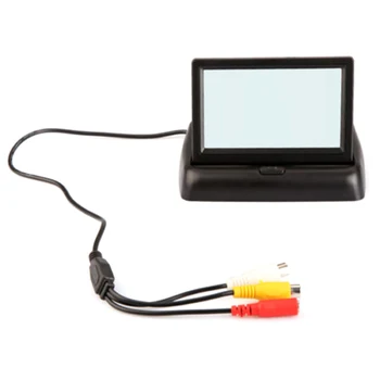 Skládací 4.3 Palcový Barevný LCD TFT Reverse zpětná Monitor pro Auto Kamera