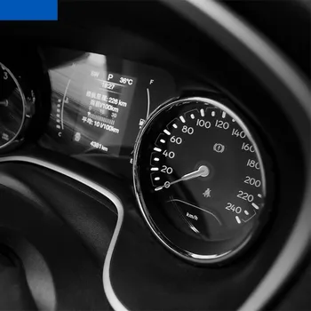 Sansour Auto Interiér přístrojová deska Přístrojová deska Dekorace Kroužek Kryt Samolepky pro Jeep Compass 2017 Auto Příslušenství Styling