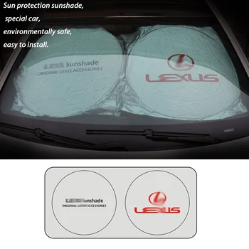 70*150 cm Car Vozidla Přední Okno tónované Sklo Blok Kryt Sun Shade Visor Skládací pro lexus logo Protector