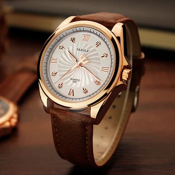 Nové hodinky YAZOLE závit obchodní muži hodinky korejské velké dial mužské drahokamu hodinky návrhář relojes hombre relogio masculino