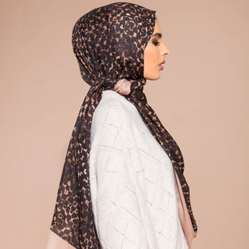 2020 Hot Prodej Ženy 90x200 cm Karamel Pavia Šátek Hedvábný Šátek, Muslimské Hidžáb Ženské Zábal Krku Teplý Čelenka Maska na Obličej Lady
