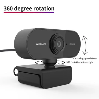 Full Hd 1080p Webkamera S Mikrofonem Lze Otáčet o 360 Stupňů pro Živé Video, Hovor, Konference, Pracovní Výchova Web cam Usb Kamera