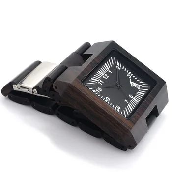 BOBO PTÁK V-L23 Ebony Dřevěné Hodinky Pánské Luxusní Značky Design Všechny Dřevěné Quartz náramkové Hodinky v Dárkové Krabičce relojes mujer