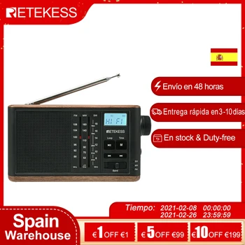 RETEKESS TR613 Přenosné Retro Starší Rádio 3 pásma FM/MW/SW Podpora TF Karet USB Nabíjení, Stereo Audio Vstup 3,5 mm Jack pro Sluchátka