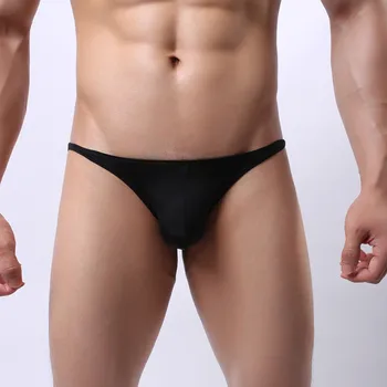 Muži Sexy spodní Prádlo Nylon Muži Kalhotky Nízký Růst U konvexní Pouzdro Stručný spodní Prádlo Muži Stretch Prodyšné Tenké Kalhotky Značky