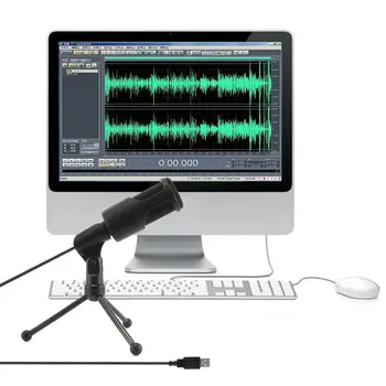 Skládací přenosné USB Studio Audio Záznam, Mikrofon, Plug-N-play S Šok Mount Stojan