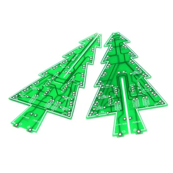 LED Flash Vánoční Strom DIY Kit 3D Obvod Díly Třpytky Elektronické Učení Nastavit ND998