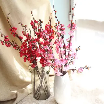 Simulované plum blossom simulované sakura Umělé květiny umělé květiny svatební scény rozvržení domácí dekorace fotografie rekvizity