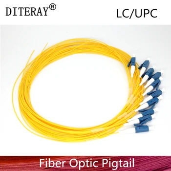 50KS/LOT Simplex, LC/UPC 9/125 Single Mode Fiber Optic Pigtail, 0,9 mm PVC Vnější plášť 1,5 M
