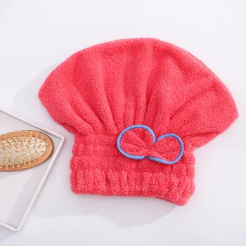 Mikrovlákno vlasy turban ručník ručníkem Rychle vlasů sušení ručníku Ženy, Dívky, Dámy Absorpční sprcha cap 7 barev