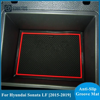 Pro Hyundai Sonata JESTLI Brána Slot Mat Anti-Slip Anti-Slip Dveře Drážky Pad Interiéru Dekorace Auta-Styling Acccessories-2019