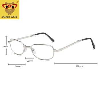 Design Brýle Na Čtení Muži Ženy Skládací Brýle Brýle Rám Stříbrné Kovové Brýle +1.0 +1.5 +2.0 +2.5 +3.0 +3.5 +4.0