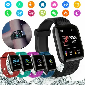 Reloj 116Plus Chytré Hodinky Roku 2020 Pro Muže, Ženy, Sportovní Chytré Hodinky, Fitness Tracker Bluetooth Smartwatch Android IOS Hodinky fit