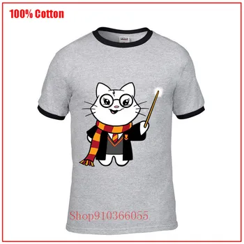 2020 Nejnovější Harry láska-Potter Wizardkitty Griffin House Tisk Muži trička, šortky rukáv Poslední popularita košile pro muže
