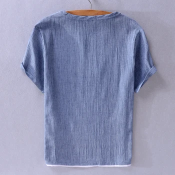 2019 Letní nové pánské pevné volné krátké rukávy t-shirt prádlo módní trend muži ležérní bavlněné tričko topy camisa košilku